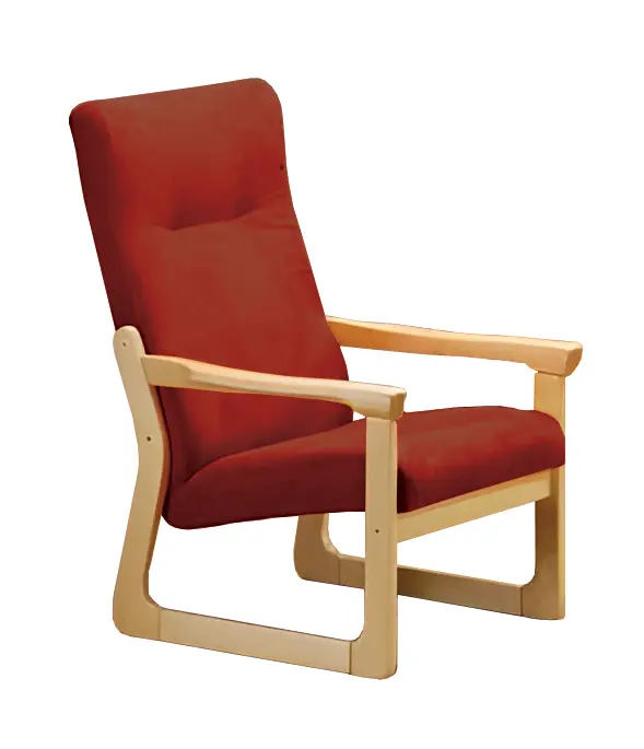 BE - 1 křeslo, koženka ROXA 85.46 - koženka tmavá cihlová